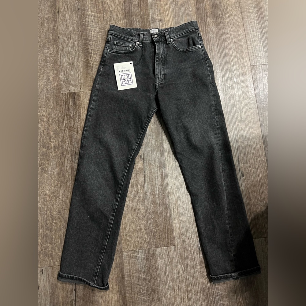 Toteme Grey Wash Twisted Seam Ankle Cropped Jeans 24/32